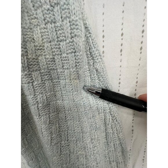 Moth Anthropologie Womens Sweater Sz S Eggshell Blue Floral-Ribbon-Trim Cropped - Picture 9 of 12